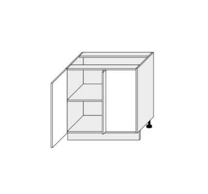 ArtExt Kuchynská skrinka spodná rohová, D13U  Malmo Farba korpusu: Biela