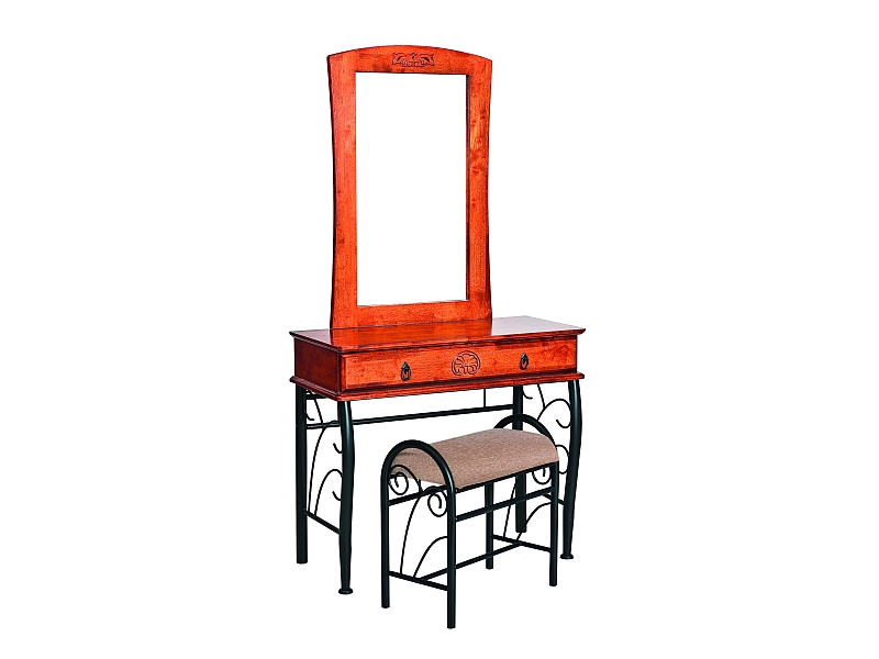 Toaletný stolík s taburetom Čerešňa,Toaletný stolík s taburetom Čerešňa