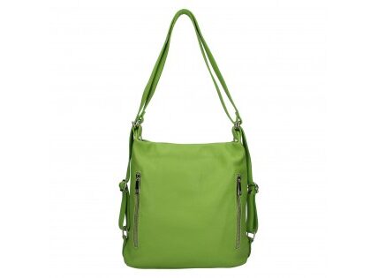 Dámska kožená batôžko kabelka Italia Maura – sýto zelená