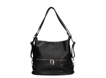 Dámska kožená batôžko-kabelka Italia Ariana – čierna