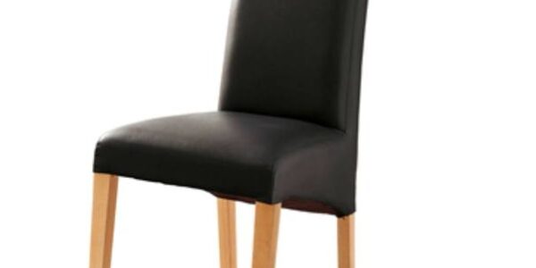 Sconto Jedálenská stolička FOXI I buk prírodný/textilná koža čierna