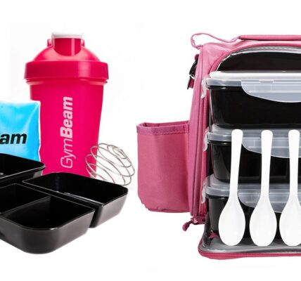 Gymbeam taška na jedlo fit prep pink