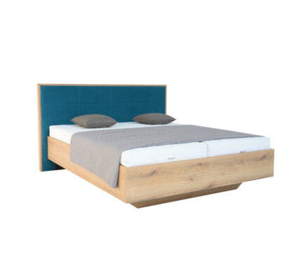Drevená posteľ Leticia 180×200, dub, vr. matracov, roštu a ÚP
