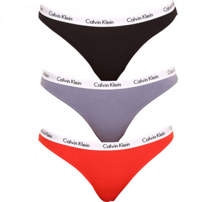 3PACK dámske nohavičky Calvin Klein nadrozmer viacfarebné (QD3801E-1CX) XXL