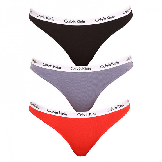 3PACK dámske nohavičky Calvin Klein nadrozmer viacfarebné (QD3801E-1CX) XXL