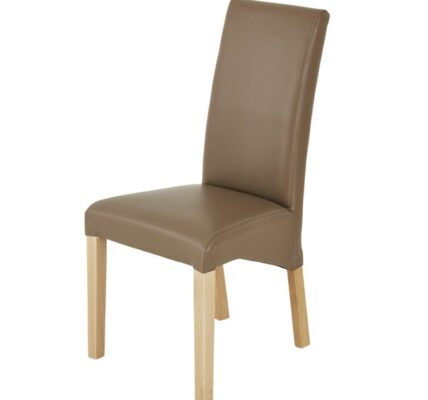 Sconto Jedálenská stolička FOXI I buk prírodný/textilná koža cappuccino