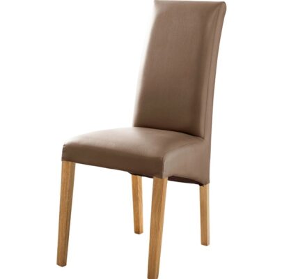 Sconto Jedálenská stolička FOXI III dub olejovaný/textilná koža cappuccino