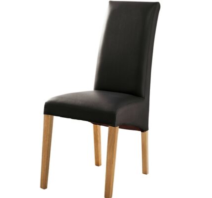 Sconto Jedálenská stolička FOXI III dub olejovaný/textilná koža čierna