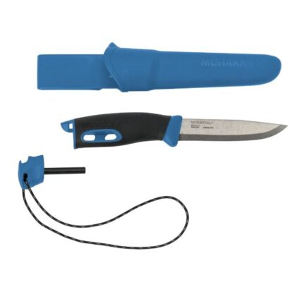 Nôž Companion Spark (S) Morakniv® – Strieborná čepeľ – Satin, Modrá (Farba: Modrá, Varianta: Strieborná čepeľ – Satin)