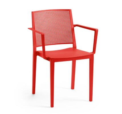 Jedálenská stolička GRID ARMCHAIR Červená,Jedálenská stolička GRID ARMCHAIR Červená