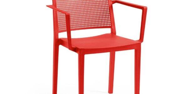 Jedálenská stolička GRID ARMCHAIR Červená,Jedálenská stolička GRID ARMCHAIR Červená