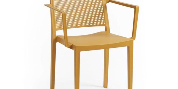 Jedálenská stolička GRID ARMCHAIR Horčicová,Jedálenská stolička GRID ARMCHAIR Horčicová