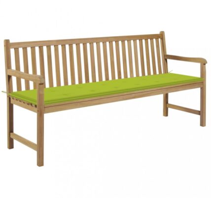 Záhradná lavica s poduškou 175 cm Dekorhome Zelená,Záhradná lavica s poduškou 175 cm Dekorhome Zelená