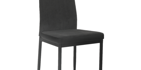 Jedálenská stolička ENRA látka / ekokoža / kov Tmavosivá,Jedálenská stolička ENRA látka / ekokoža / kov Tmavosivá