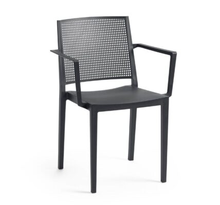 Jedálenská stolička GRID ARMCHAIR Antracit,Jedálenská stolička GRID ARMCHAIR Antracit