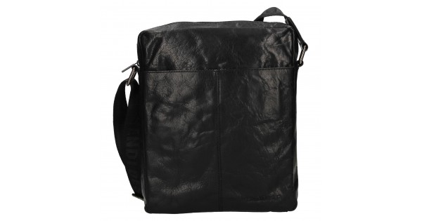 Pánska kožená taška cez rameno SendiDesign Felixs – čierna