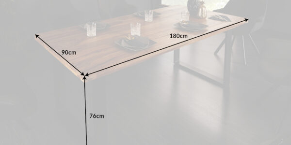 Jedálenský stôl THOR II Dekorhome 180x90x77 cm,Jedálenský stôl THOR II Dekorhome 180x90x77 cm