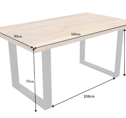 Jedálenský stôl THOR II Dekorhome 160x90x77 cm,Jedálenský stôl THOR II Dekorhome 160x90x77 cm