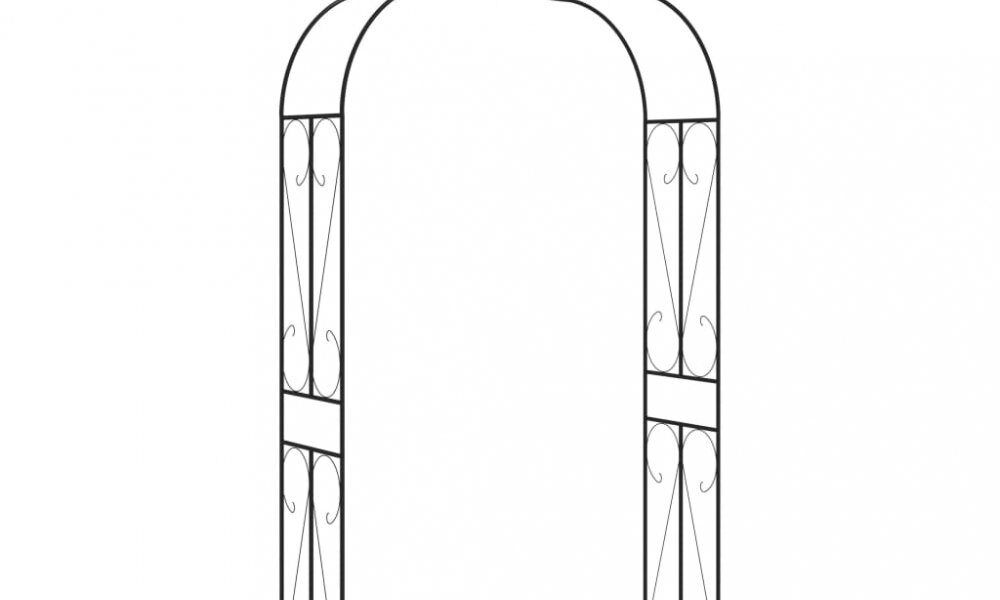 Záhradný oblúk čierny Dekorhome,Záhradný oblúk čierny Dekorhome