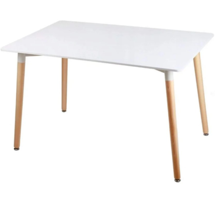 Biely jedálenský stôl BERGEN 140×80 cm