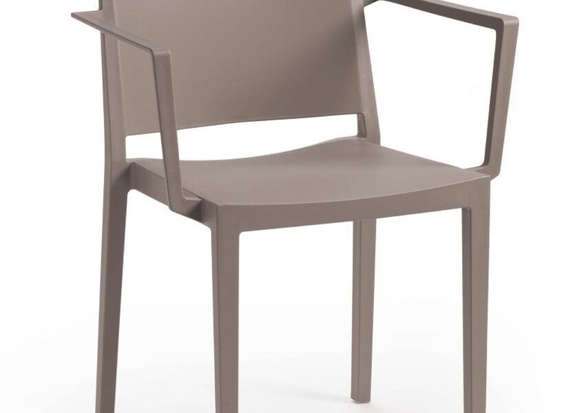 Jedálenská stolička MOSK ARMCHAIR Sivohnedá taupe,Jedálenská stolička MOSK ARMCHAIR Sivohnedá taupe