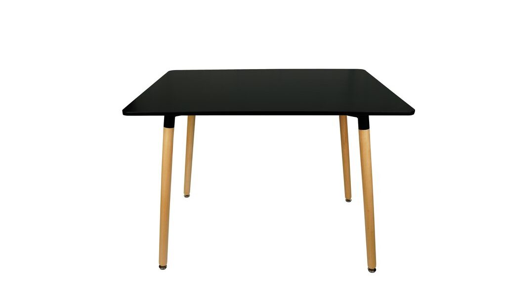 Čierny jedálenský stôl BERGEN 140×80 cm