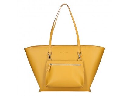 Dámska kožená kabelka Facebag 2v1 – žltá
