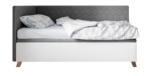 ArtIdz Čalúnená posteľ SOLO – FIDO | sivá 80 x 200 cm PREVEDENIE: ĽAVÉ