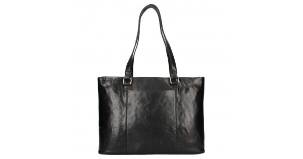 Dámska kožená kabelka Ashwood Lolita – čierna