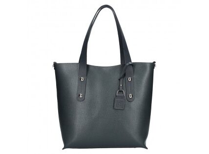 Dámska kožená kabelka Facebag Nina – tmavo šedá