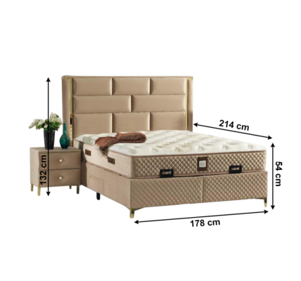 Boxspringová posteľ GOLDBIA 160 x 200 cm,Boxspringová posteľ GOLDBIA 160 x 200 cm
