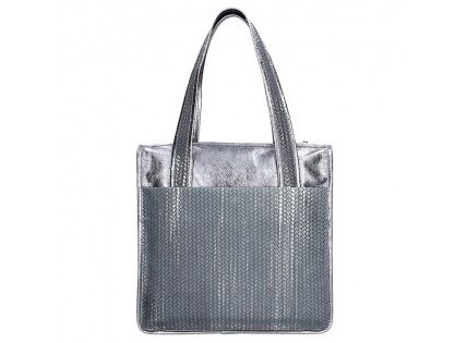 Dámská kožená kabelka Facebag Elma – stříbrná