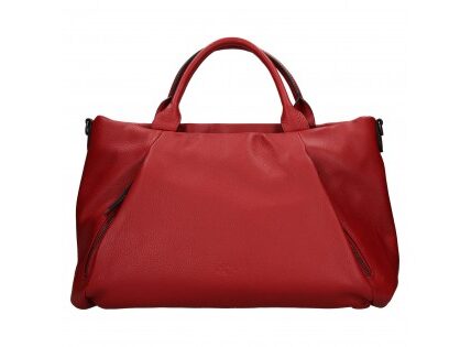 Elegantná dámska kožená kabelka Katana Stella – tmavo červená