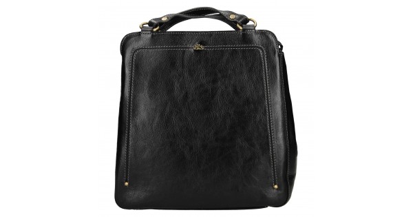 Dámska kožená batôžky kabelka Katana Viola – čierna
