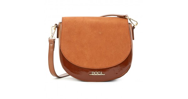 Dámska crossbody kabelka Doca 15500 – hnedá