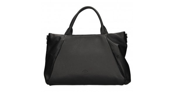 Elegantná dámska kožená kabelka Katana Stella – čierna
