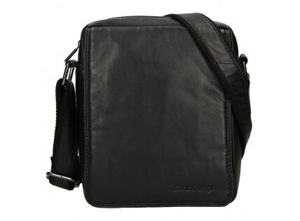 Pánska kožená taška cez rameno SendiDesign Trinte – čierna