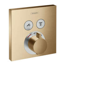 HansGrohe Shower Select – Termostatická batéria pod omietku na 2 spotrebiče, kefovaný bronz 15763140