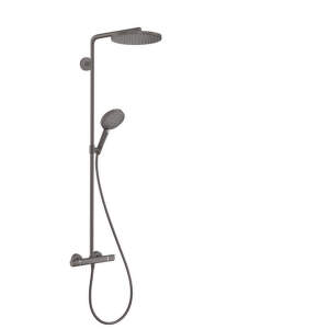 HansGrohe Raindance Select S – Sprchový set Showerpipe s termostatom, 1 jet, kefovaný čierny chróm 27633340