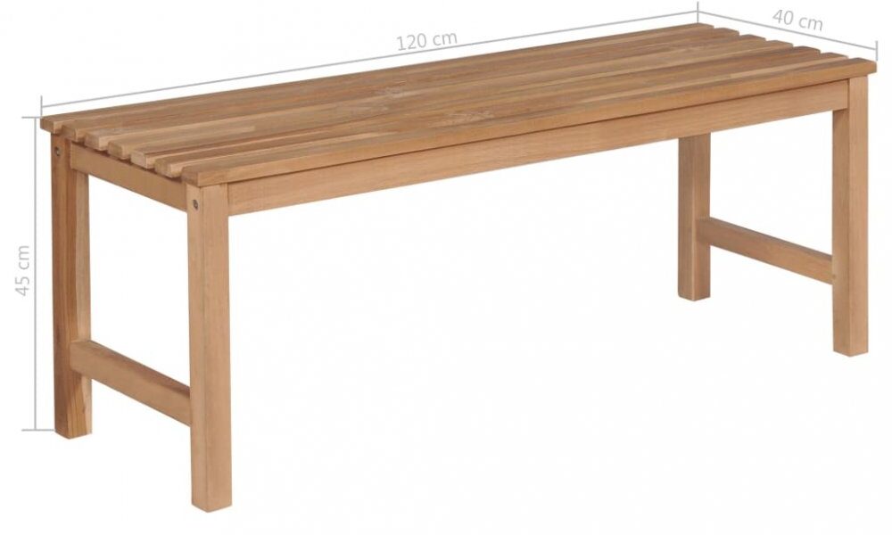 Záhradná lavica teak Dekorhome 120 cm,Záhradná lavica teak Dekorhome 120 cm