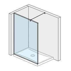 Jika Pure – Sklenená stena bočná 130 cm na sprchovú vaničku 130 cmx80 cm a 130 cmx90 cm, s úpravou Jika Perla Glass, 1300 mm x 200 mm x 2000 mm H26742