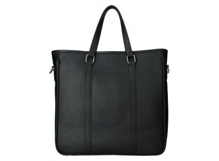 Kožená taška na notebook Facebag Neapol – čierna