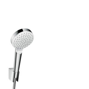 Hansgrohe Crometta – Set sprchovej hlavice, držiaka a hadice, EcoSmart, biela/chróm 26568400