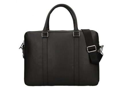 Pánska kožená business taška Lagen Porter – čierna