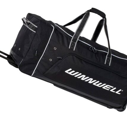 Taška Winnwell Premium Wheel Bag s madlom, černá, Junior, 36″