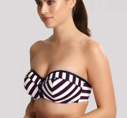 Plavková podprsenka SW1373 Panache – PANPNAVY/námornícke prúžky / 36DD PAN3E005-NAVY