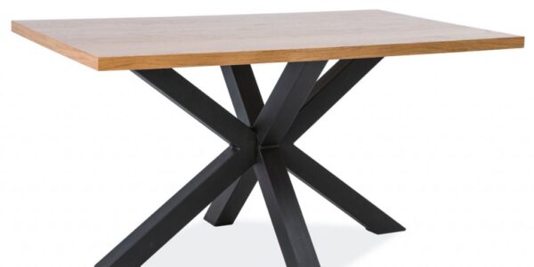 Signal Jedálenský stôl CROSS / Dubová dýha PREVEDENIE: 75 x 90 x 180 cm