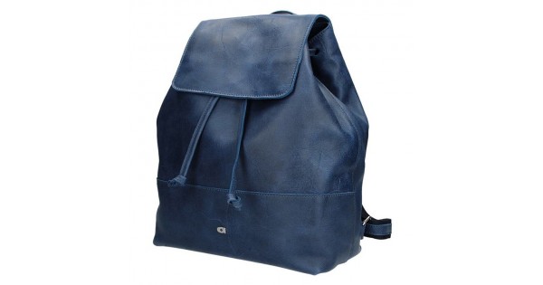 Dámsky kožený batoh Daag Fanky GO! 21 – tmavo modrá