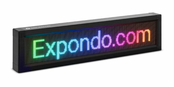 Occasion Panneau publicitaire LED – 192 x 32 LED couleur – 105 x 25 cm – Programmable via iOS et Android