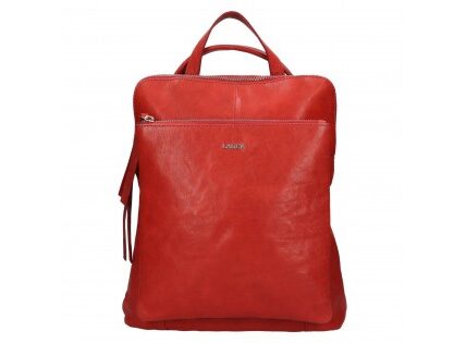 Dámska kožená batôžko-kabelka Lagen Jassika – červená